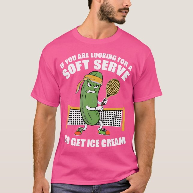 Camiseta Funny Pickleball Jugando Pickle Tennis Soft Sirve (Anverso)
