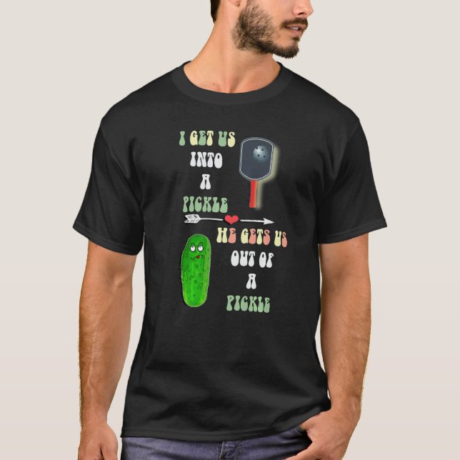 Camiseta Funny Pickleball Pun Pickle Joke Couple Premium (Anverso)