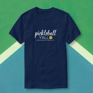 Camiseta Funny Pickleball Y'all, Personalizado Club Player 