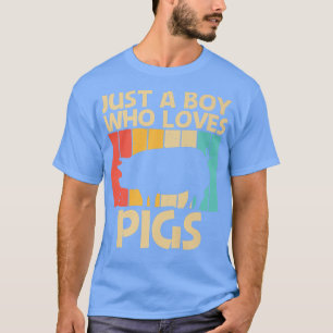Camiseta Funny Pig Design For Boys Kids Pig Farmer Farm Far