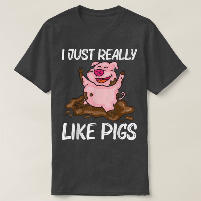Camiseta Funny Pig Design For Men Women Hog Farmer Farm Ani (Diseño del anverso)