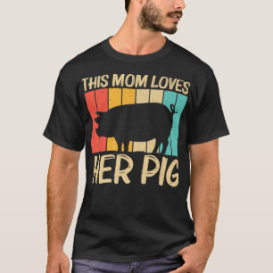 Camiseta Funny Pig Design For Mom Women Pig Farmer Farm Far