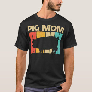 Camiseta Funny Pig Design For Mom Women Pig Farmer Farm Far