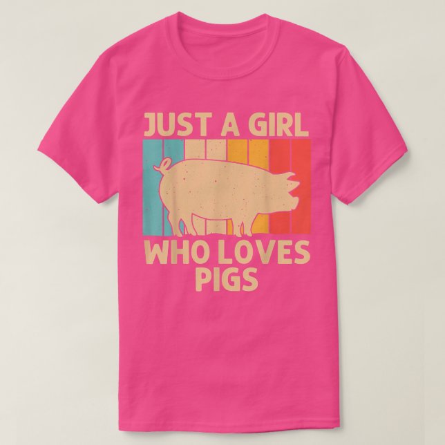 Camiseta Funny Pig For Girls Kid Bacon Animal Lover Swine F (Diseño del anverso)