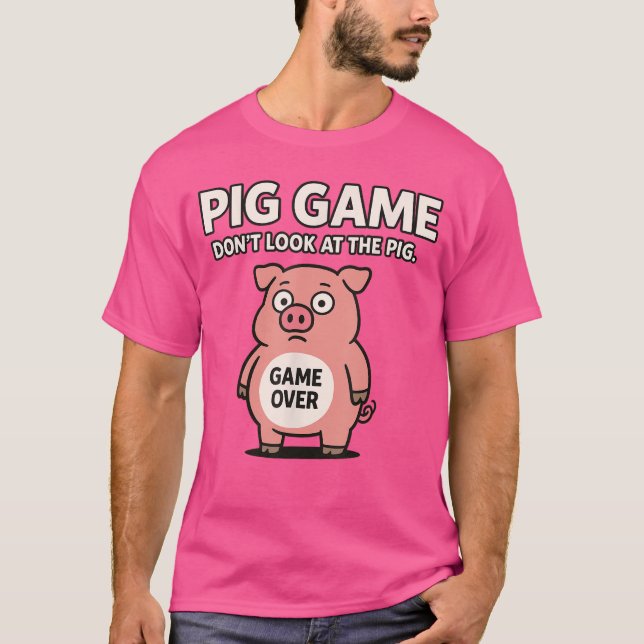 Camiseta Funny Pig Game vintage (Anverso)