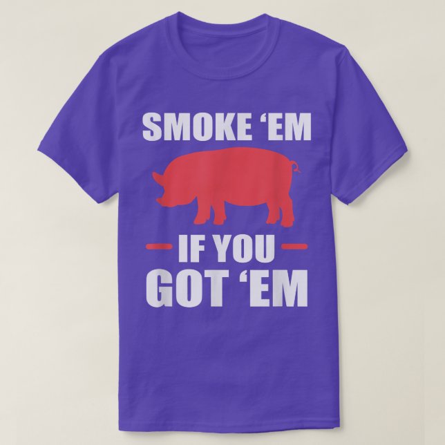 Camiseta Funny Pig Grilling BBQ  (Diseño del anverso)