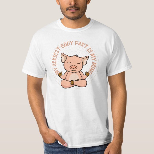 Camiseta Funny Pig Meditation Practice Gift (Anverso)