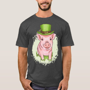 Camiseta Funny Pig St Patricks Day Shamrock Pigs Women Farm