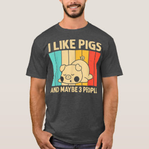 Camiseta Funny Pigs Design Pigs Lover Men Women Animal Intr