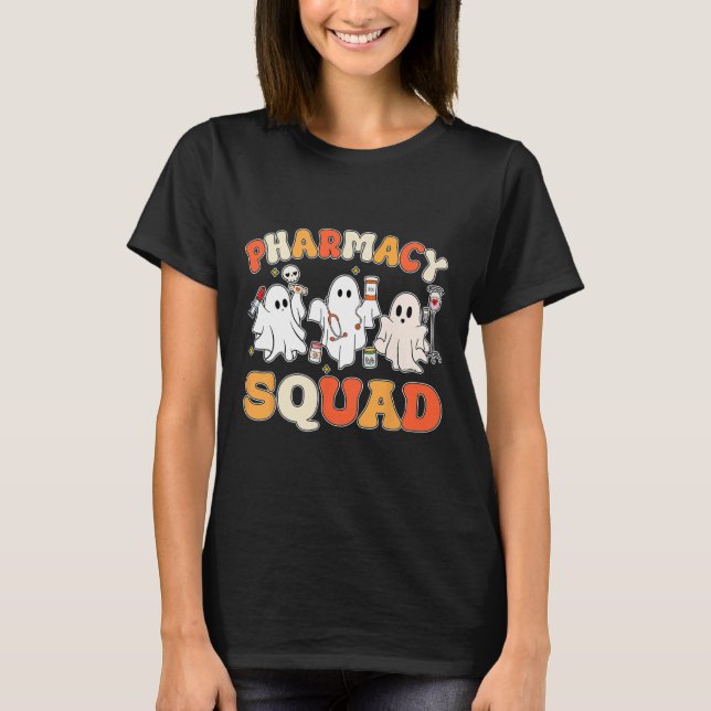 Camiseta Funny Pills Farmacy Pharmacist Squad Cute Hallowee (Anverso)