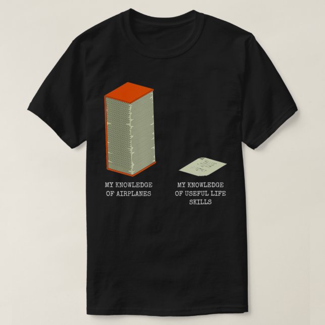 Camiseta Funny Pilot Aviation Knowledge Meme Plane Spotter  (Diseño del anverso)