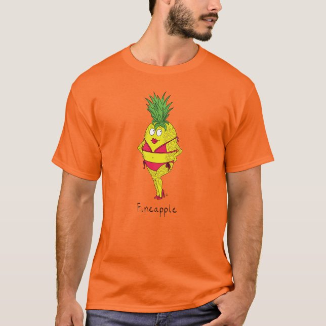 Camiseta Funny Pineapple Pin Up Chica Personalizado (Anverso)