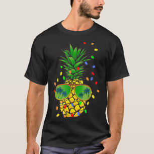 Camiseta Funny Pineapple Xmas Tree Navidades En Julio
