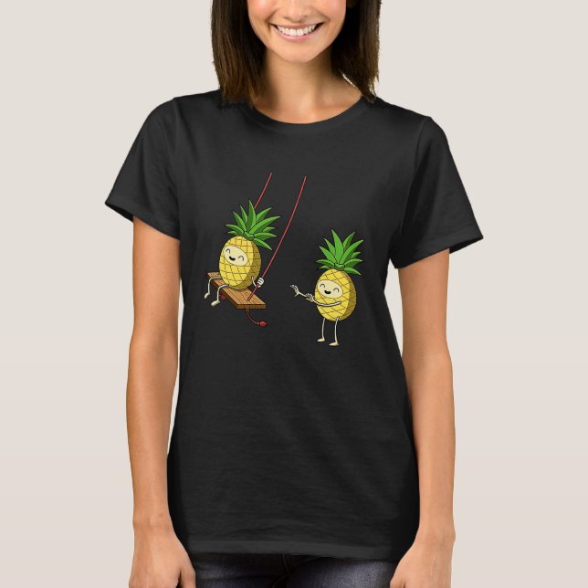 Camiseta Funny Pineapples Swinging Lover Cute Swinger Men W (Anverso)