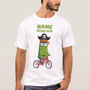 Camiseta Funny Pirate Cactus Biking Team   ¡Personalizable