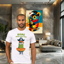 Camiseta Funny Pirate Cactus Snack Time Team | ¡Personaliza