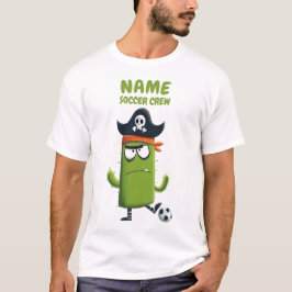 Camiseta Funny Pirate Cactus Soccer Crew | Deporte personal