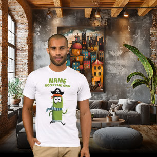 Camiseta Funny Pirate Cactus Soccer Fans Crew   Personaliza