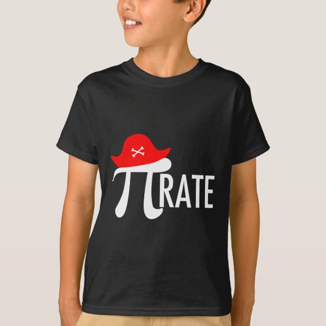 Camiseta Funny Pirate Math Pun - Humor de símbolo de Pi Day (Anverso)