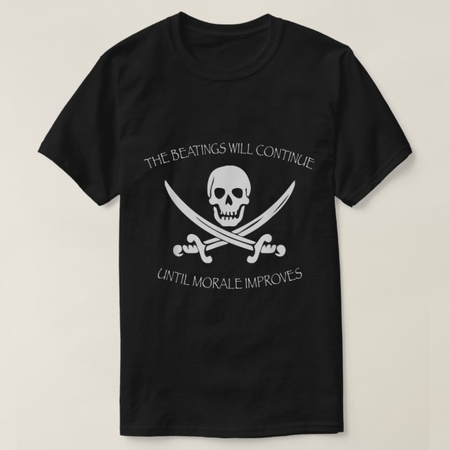 Camiseta Funny Pirate Skull and Swords Design (Diseño del anverso)