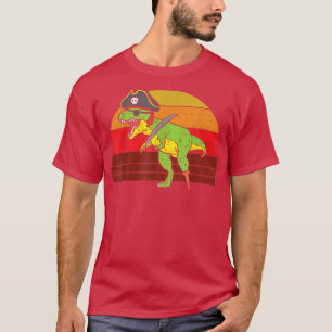 Camiseta Funny Pirate Tre Dinosaur Dino Retro Halloween 202