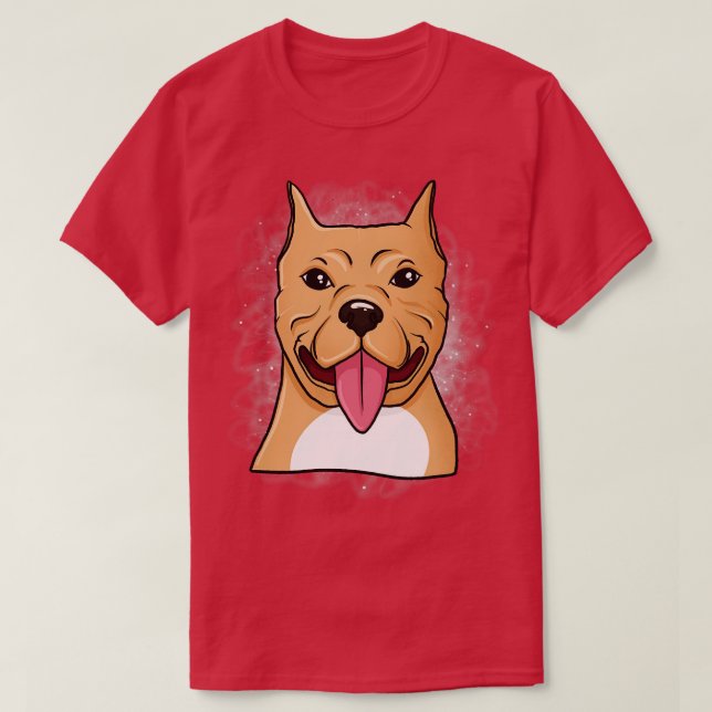 Camiseta Funny Pitbull Face (Diseño del anverso)