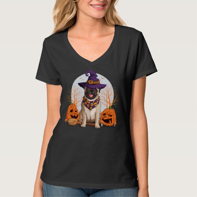 Camiseta Funny Pitbull Halloween (Anverso)
