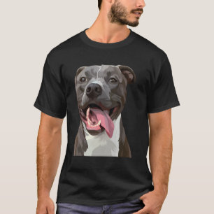 Camiseta Funny Pitbull Watercolor Perro Mamá Papá Día de la