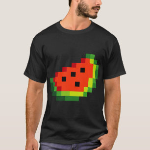 Camiseta Funny Pixel Watermelon - Retro 8 - juego de arcade
