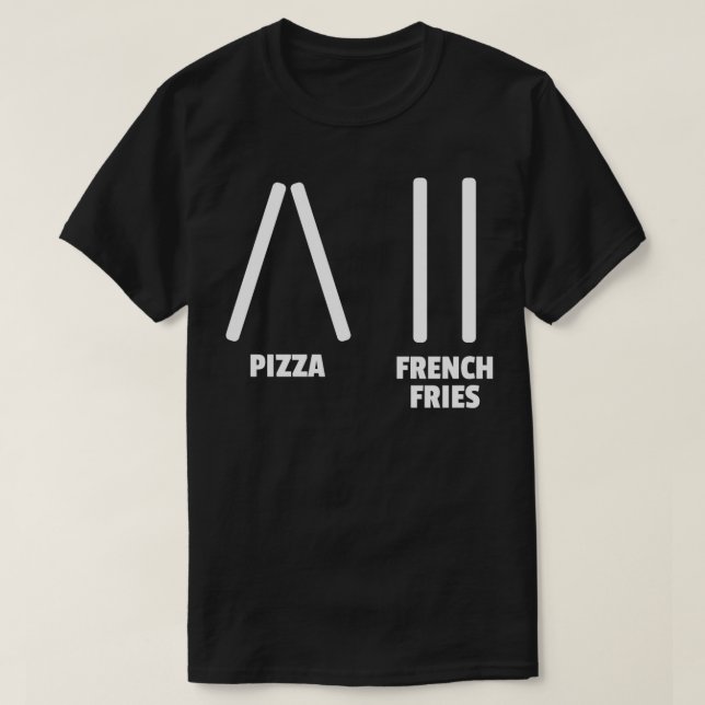 Camiseta Funny Pizza French Fries Ski Instructor o Skip G (Diseño del anverso)
