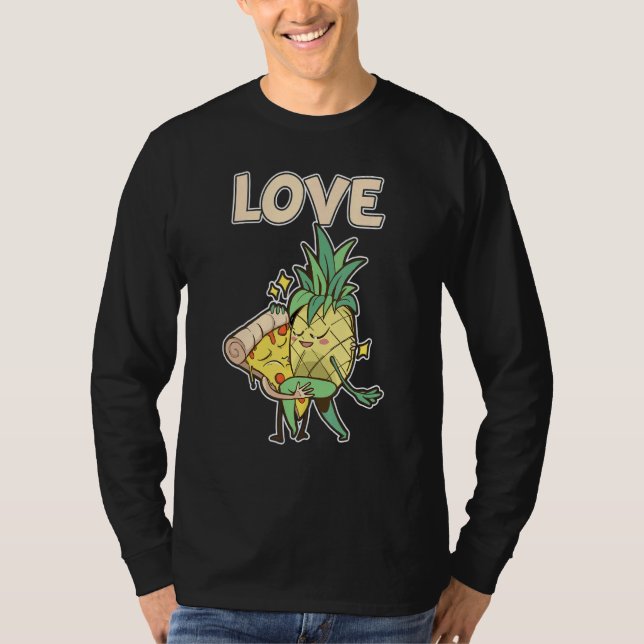 Camiseta Funny Pizza Hawaii Pareja Pineapple Love (Anverso)