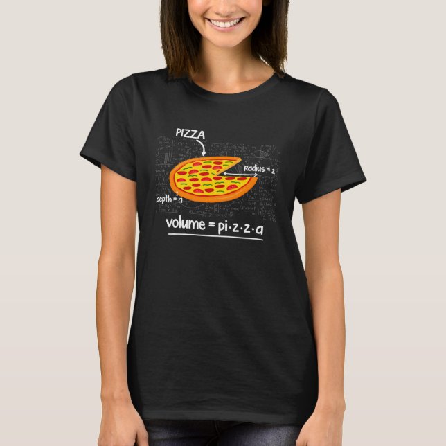 Camiseta Funny Pizza Math Lovers Fast Food Volume Formula P (Anverso)