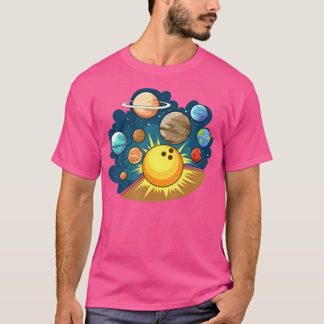 Camiseta Funny Planets Skittles Bowler (Anverso)