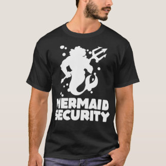 Camiseta Funny playa Merman Mermaid Security Swimming Beach