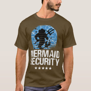Camiseta Funny playa Merman Mermaid Security Swimming Beach