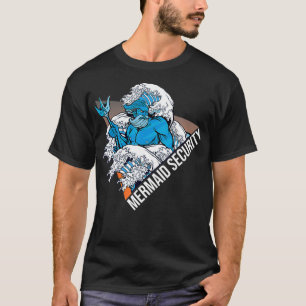 Camiseta Funny playa Merman Mermaid Security Swimming Beach