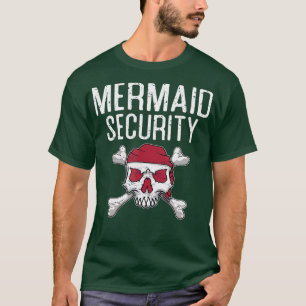 Camiseta Funny playa Merman Mermaid Security Swimming Beach