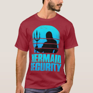 Camiseta Funny playa Merman Mermaid Security Swimming Beach