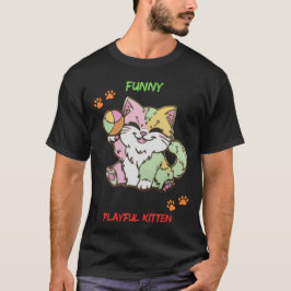 Camiseta Funny PLayful Kitten