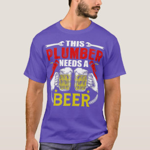 Camiseta Funny Plumber Chiste Beer Drinker Craftsman