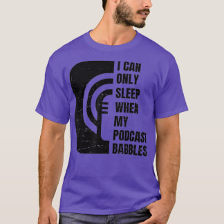 Camiseta Funny Podcast Fall Asleep Nap Podcast Junkie