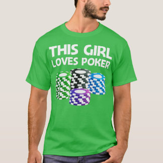 Camiseta Funny Poker Designs For Girls Kids Casino Card Gam