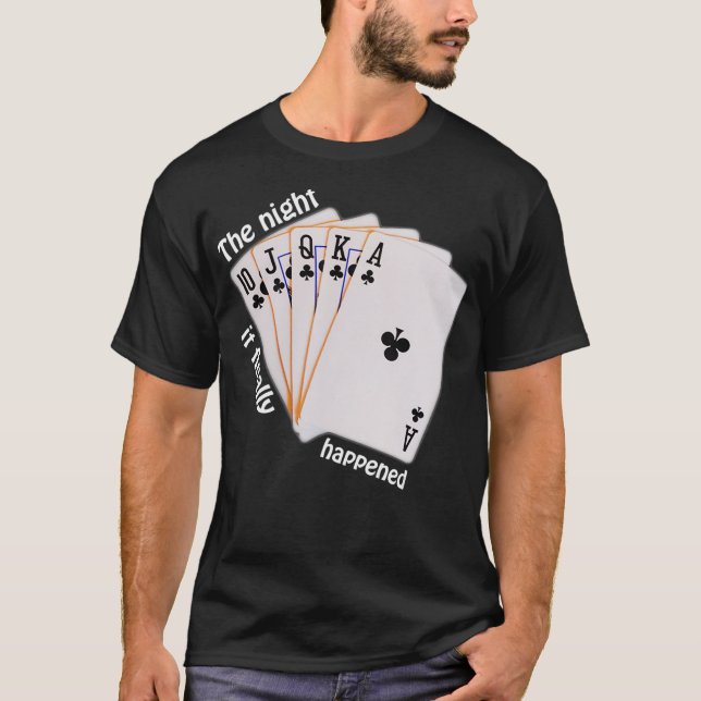 Camiseta Funny Poker   Royal Straight Flush  (Anverso)