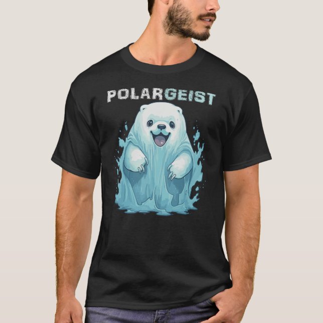 Camiseta Funny Polar Bear Halloween Tshirt Poltergeist Ghos (Anverso)