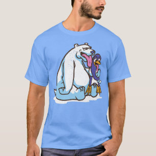 Camiseta Funny Polar Oso Licencias Penguin Helado Polar Bea
