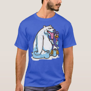 Camiseta Funny Polar Oso Licencias Penguin Helado Polar Bea