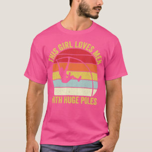 Camiseta Funny Pole Vault Pole Vaulage Con Enorme Ret Poles