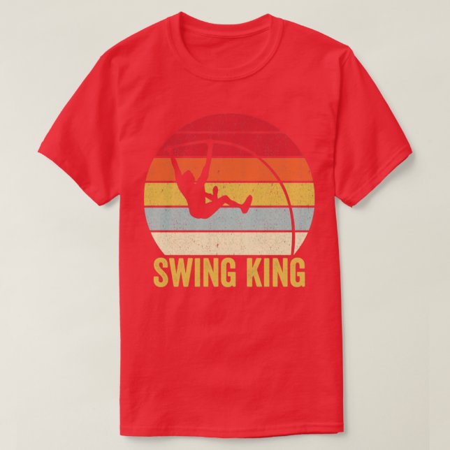 Camiseta Funny Pole Vault Pole Vaulage Swing King Retro (Diseño del anverso)