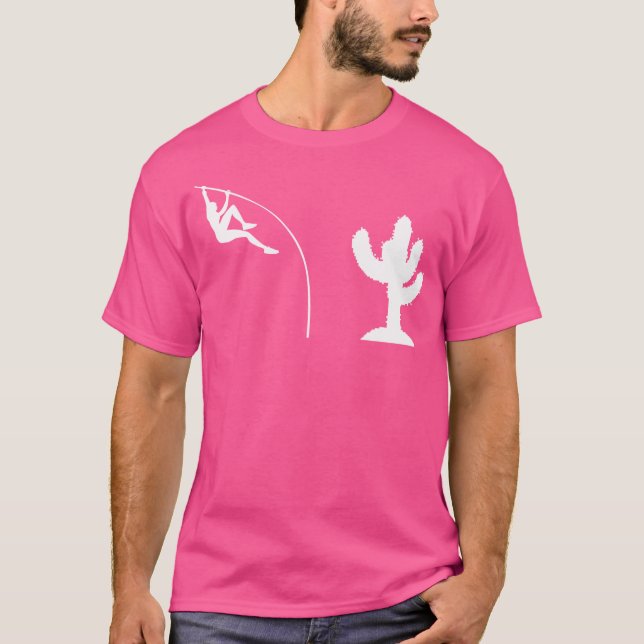 Camiseta Funny Pole Vaulter Cactus Design Vaulting Pole Vau (Anverso)