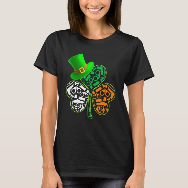 Camiseta Funny Policía del Día De San Patricio Shamrock Gor (Anverso)
